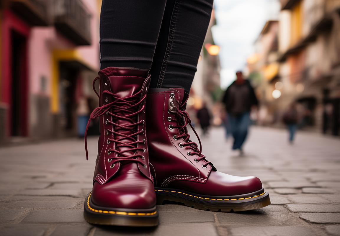 Botas Dr. Martens Color Vino: Elegancia y Comodidad en Guadalajara