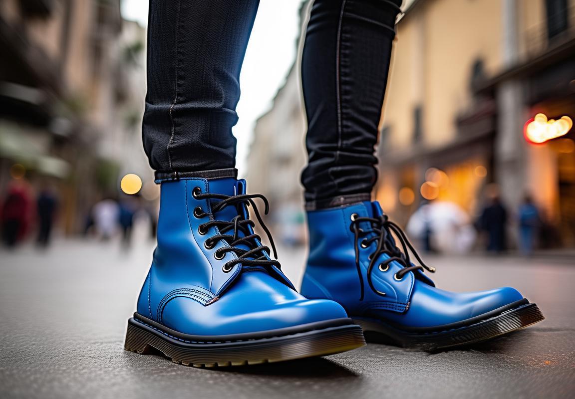Dr. Martens Hombre: Sneakers Running Azules, Alo, con Camiseta de Manga Larga